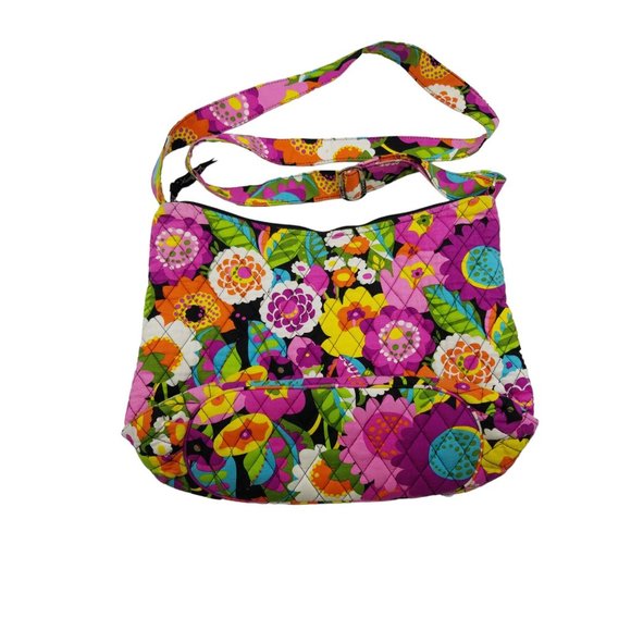 Vera Bradley Purse Va Va Bloom Colorful Floral Print Fabric Quilted Cross Body - Picture 2 of 15